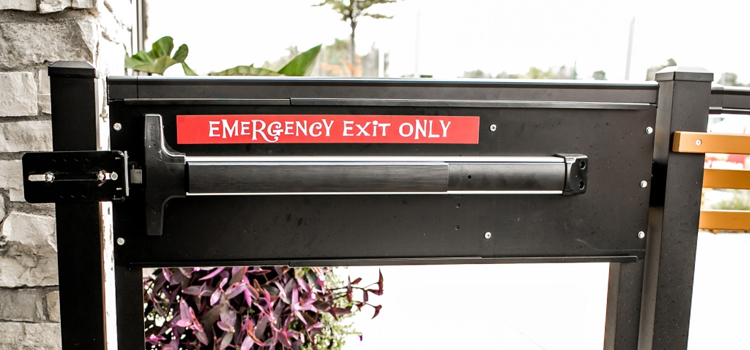 emergency push bar installation in Ashburn